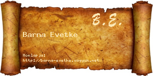 Barna Evetke névjegykártya